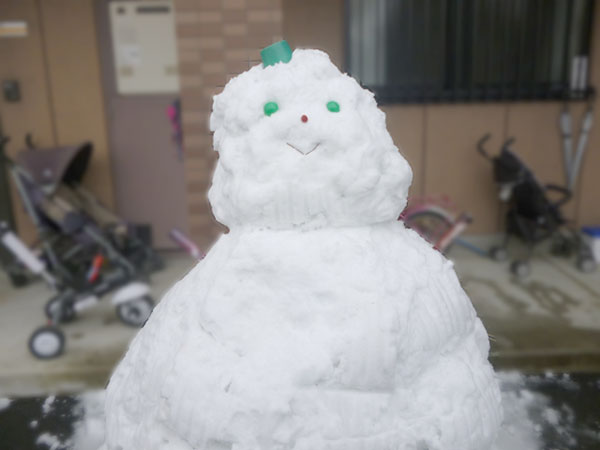 雪だるまを作りました