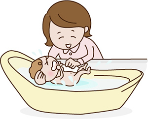 赤ちゃんのお風呂、沐浴